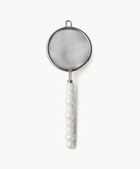 Pearly rvs theezeef | Wit | 20 cm