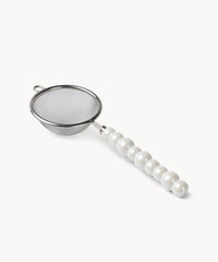 Pearly rvs theezeef | Wit | 20 cm