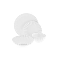 Almi Daisy lotus serviesset | 24-delig | wit