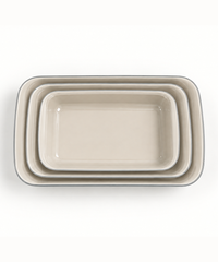 Set van 3 rechthoekige ovenschalen grijs – afbeelding 2