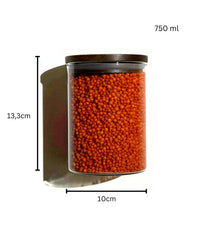 Voorraadpot classic met acaciahouten deksel | 2 stuks | 750 ml
