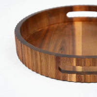 Curve acacia houten dienblad | 30 cm