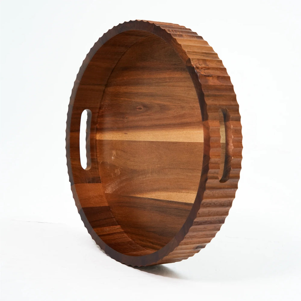 Curve acacia houten dienblad | 30 cm