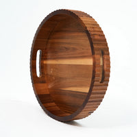 Curve acacia houten dienblad | 30 cm