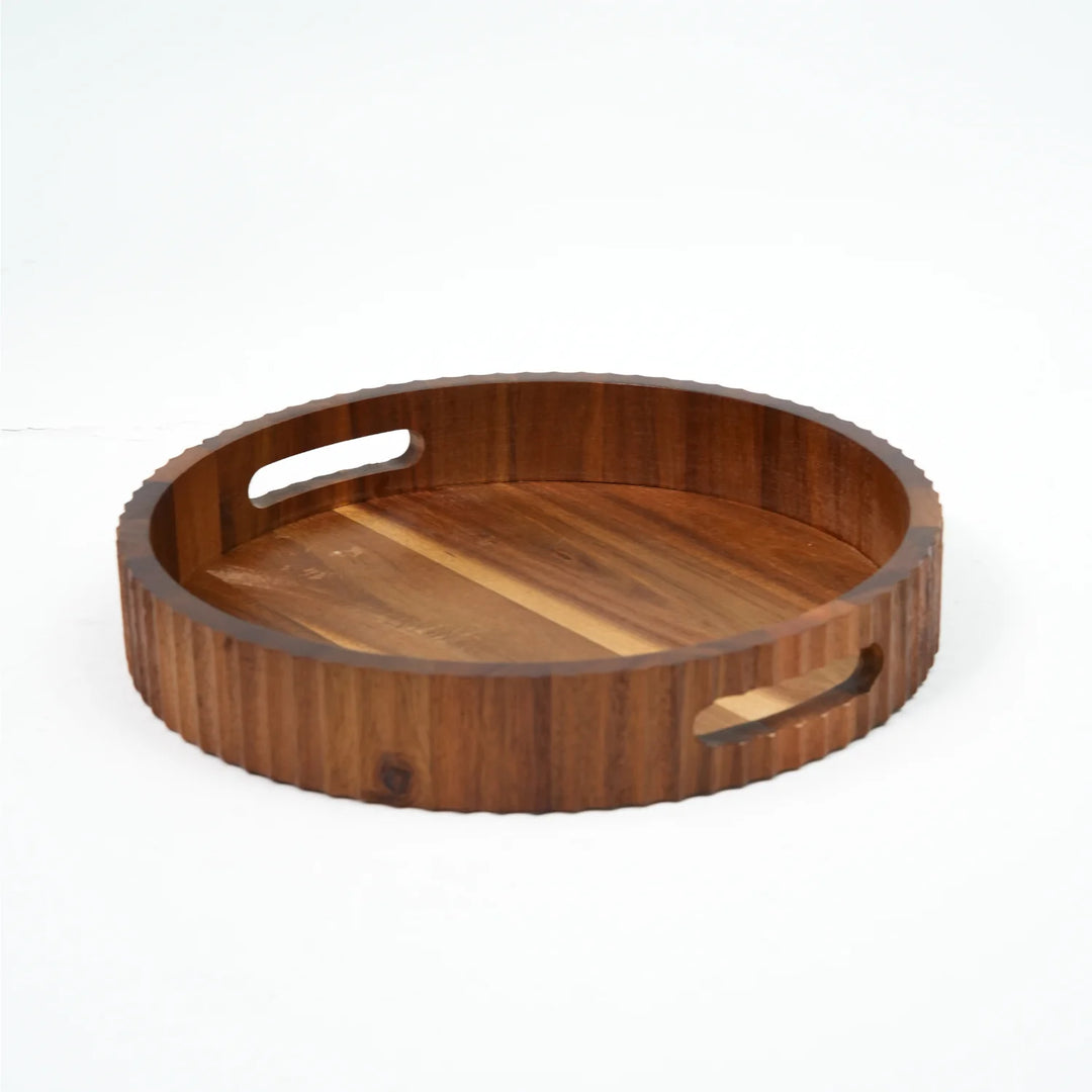 Curve acacia houten dienblad | 30 cm
