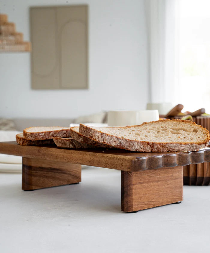 Acaciahouten wave serveerplateau – 28 cm