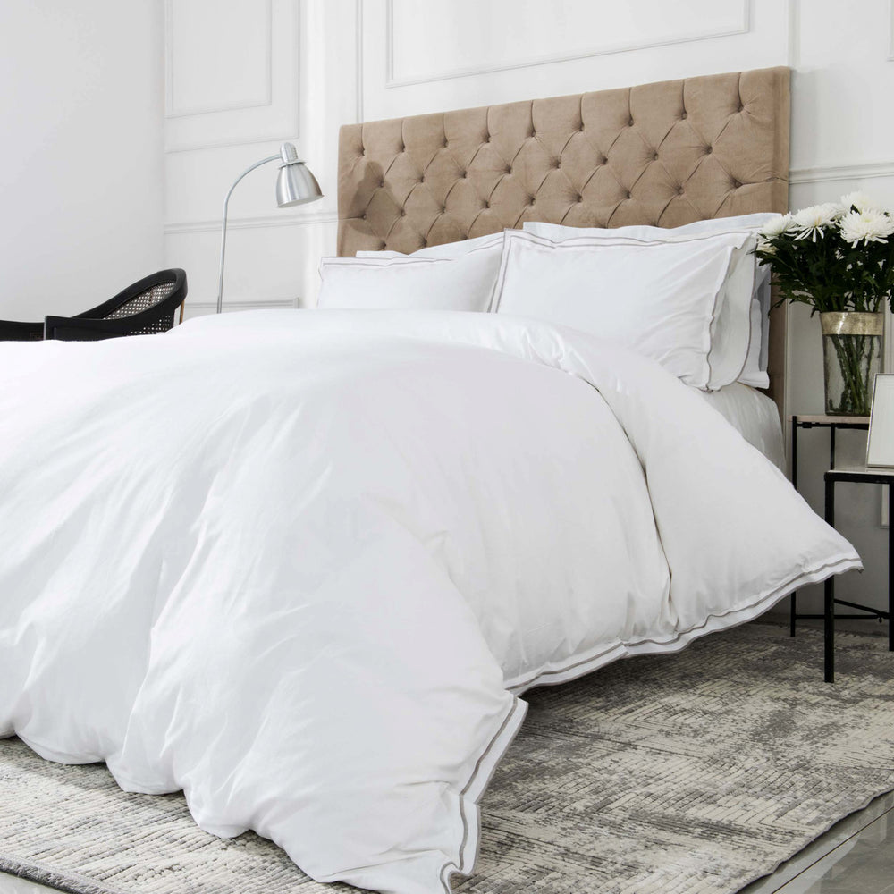 Karaca Home White Collection Victoria tweepersoons dekbedovertrekset | Grijs