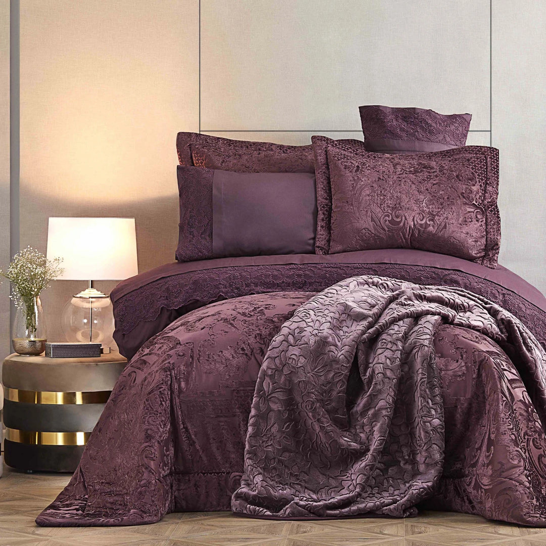 Karaca Home Valeria Best 8-delige bruidsschatset – paars