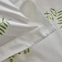 Karaca Home Herbal tweepersoons dekbedovertrekset | Groen-wit
