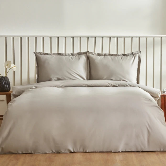Karaca Home Cool Touch Basic tweepersoons dekbedovertrekset | Grijs