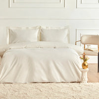 Karaca Home Talia tweepersoons dekbedovertrek | Geborduurd | Wit