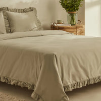 Karaca Home Pure Ruffle king size dekbedovertrekset | Salie