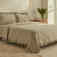 Karaca Home Pure Ruffle king size dekbedovertrekset | Salie