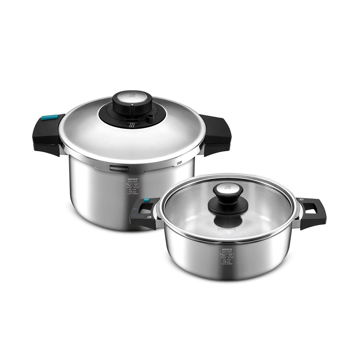 Karaca Quick and Safe snelkookpan set 4+6 Liter