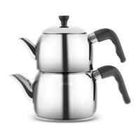 Karaca Nero rvs theepot middelgroot