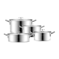 Karaca Vapor 8-delige rvs pannenset met zeefdeksels