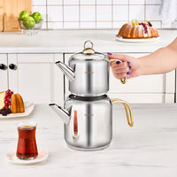 Karaca New Mira rvs theepot | goud