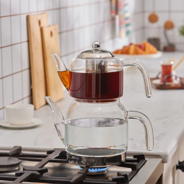 Karaca Panora glazen inductie theepot (2,5L+1,25L)