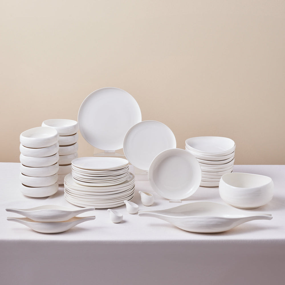 Karaca Earth Collection Clay 55-delige serviesset – wit, 12-persoons