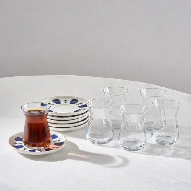 Karaca Iznik theeglazen set | 12-delig voor 6 personen