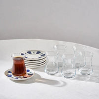 Karaca Iznik theeglazen set | 12-delig voor 6 personen