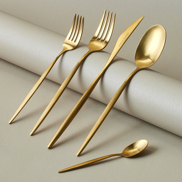 Karaca Lizbon 30-delige bestekset mat goud – 6 Personen