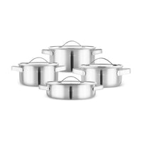Karaca 3-Ply Culinara Pannenset 8-delig | Stapelbaar | Inductie