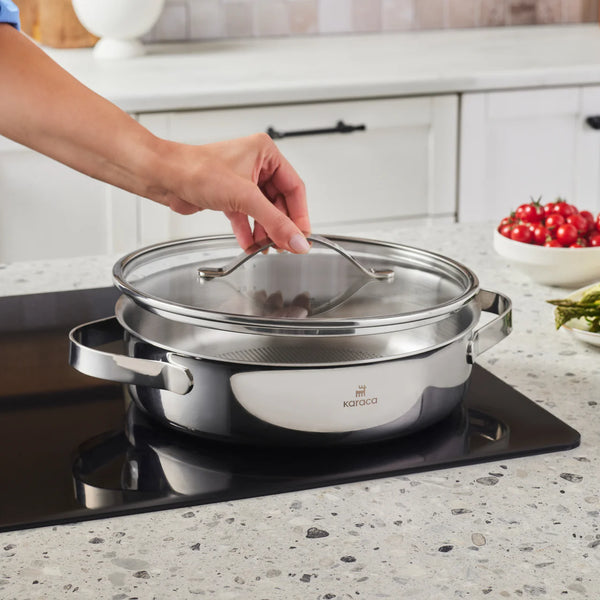 Karaca 3-Ply Culinara Pannenset 8-delig | Stapelbaar | Inductie