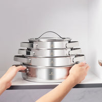 Karaca 3-Ply Culinara Pannenset 8-delig | Stapelbaar | Inductie