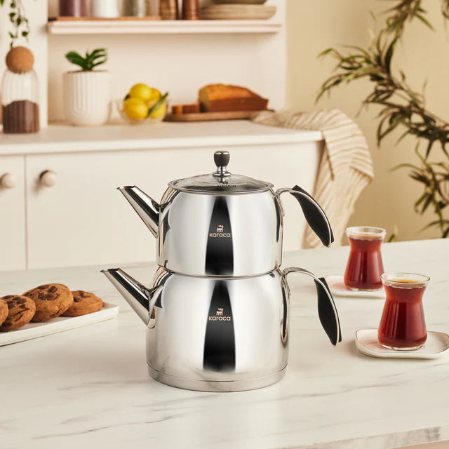 Karaca Stelly rvs theepot set