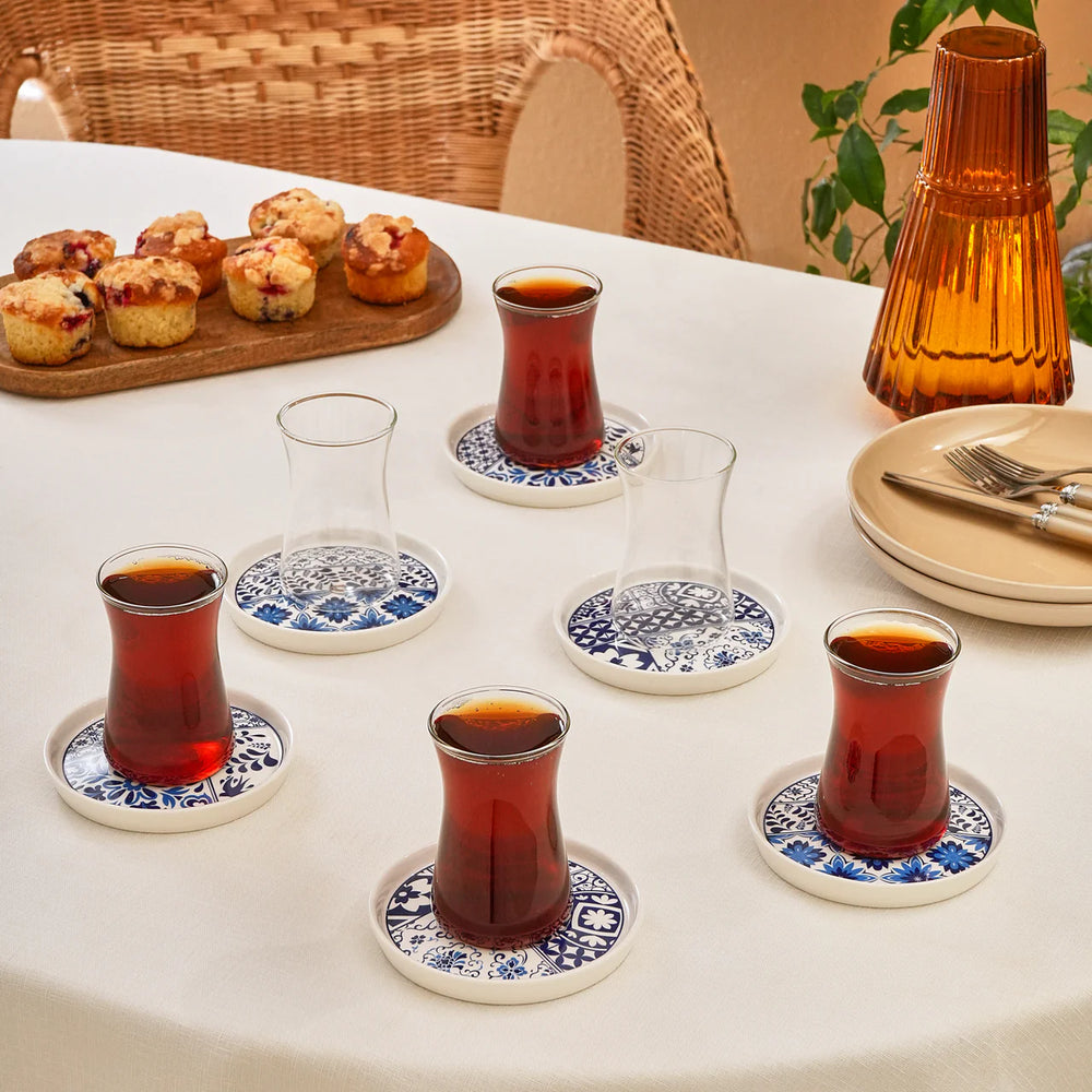 Karaca Portela 12-delige theeglazen set | 6 Personen | 170 ml