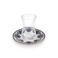 Karaca Nakkas 12-delige Turkse theeset – 6 Personen | 130 ml
