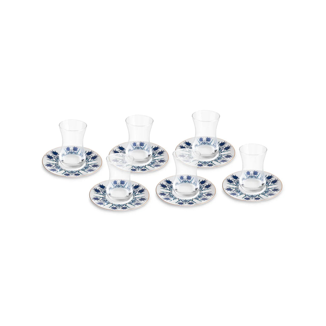 Karaca Iznik 12-delige Turkse theeset – 6 Personen | 130 ml