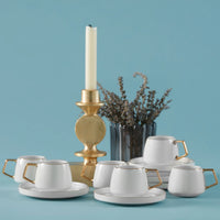 Karaca Saturn Gold 12-delige Koffiekopjes set 90 ml
