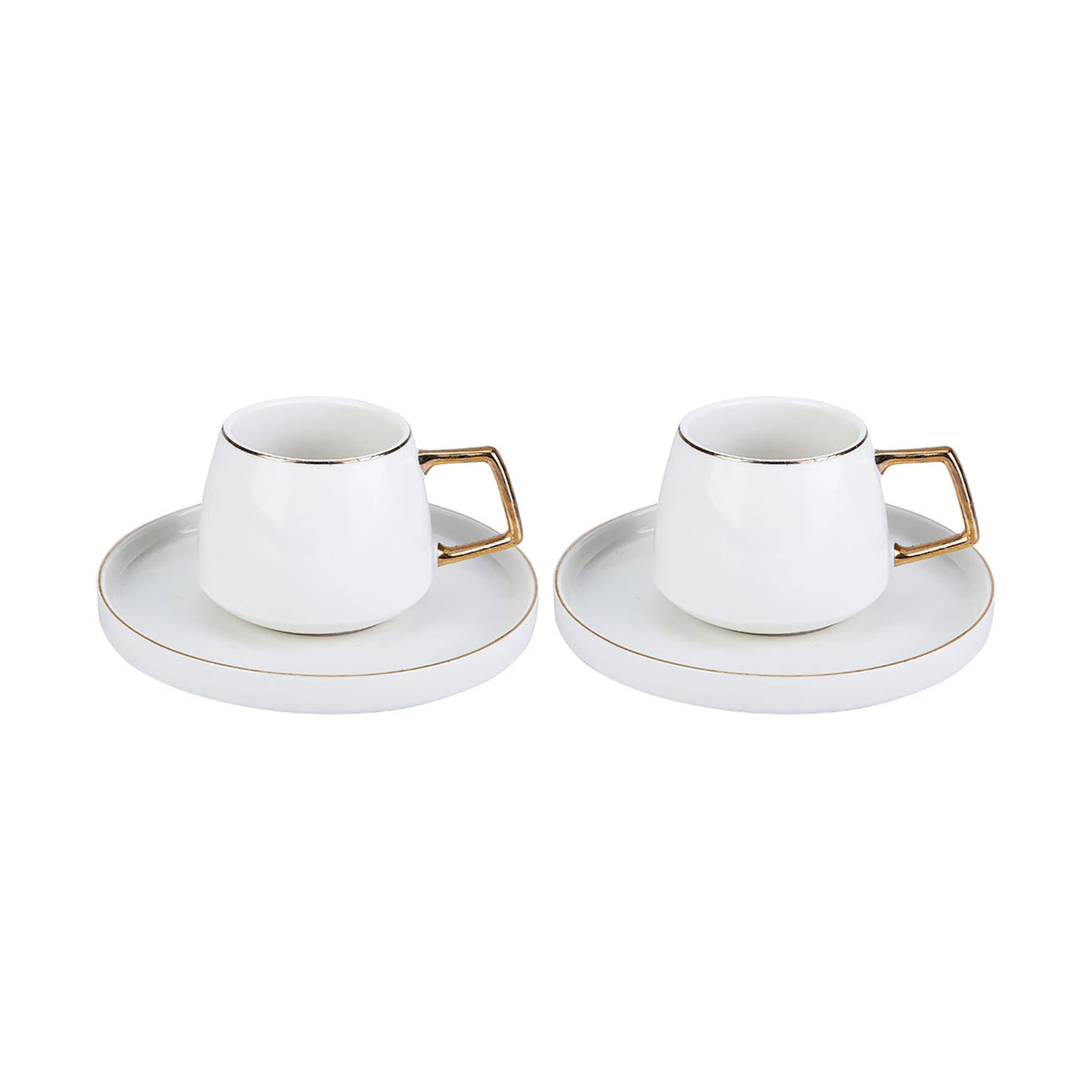 Karaca Saturn gold theekopjes set van 2 | 4-delig | 200 ml