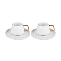 Karaca Saturn gold theekopjes set van 2 | 4-delig | 200 ml