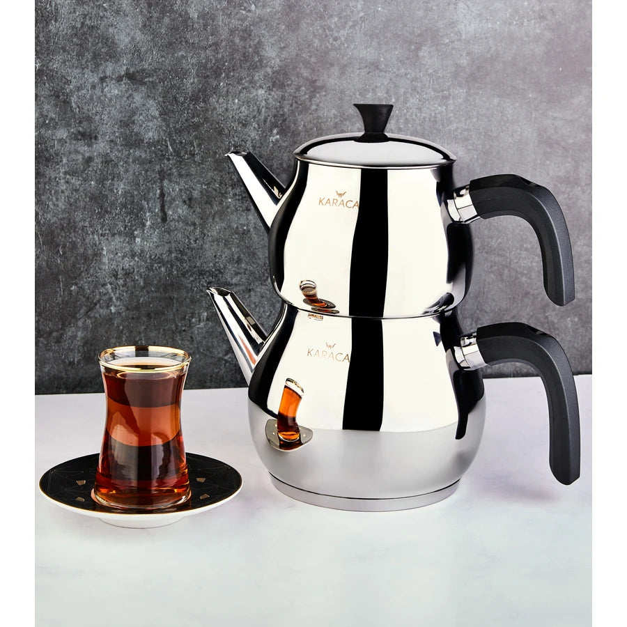 Karaca Kayra midi theepot set | zwart