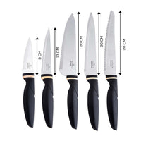 Karaca Proofcut 6-delige messenset | Zwart