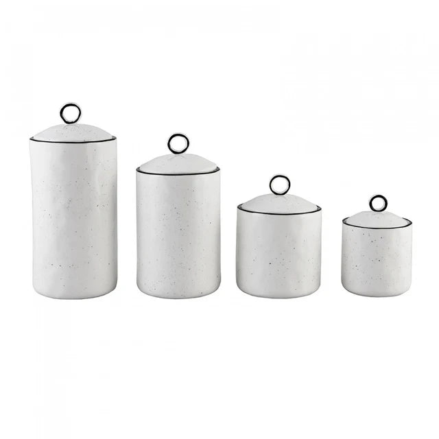 Karaca Lina porseleinen kruidenpotten | set van 4 stuks