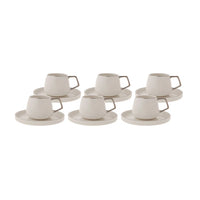Karaca Saturn Platin 12-delige koffiekopjes set – 90 ml