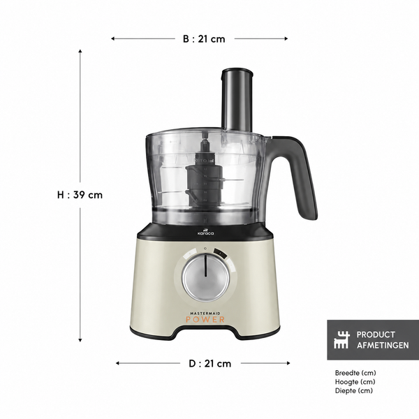 Karaca Mastermaid Power Keukenrobot 10-in-1 | 2000W | Soft Cream