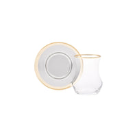 Karaca Pera Gold 18 delig theeglazen set