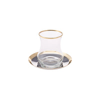 Karaca Pera Gold 18 delig theeglazen set