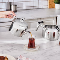 Karaca Manes rvs theepot – 1.35 L + 1.95 L