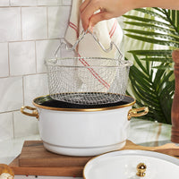 Karaca Troy frituurpan emaille wit – 24 cm