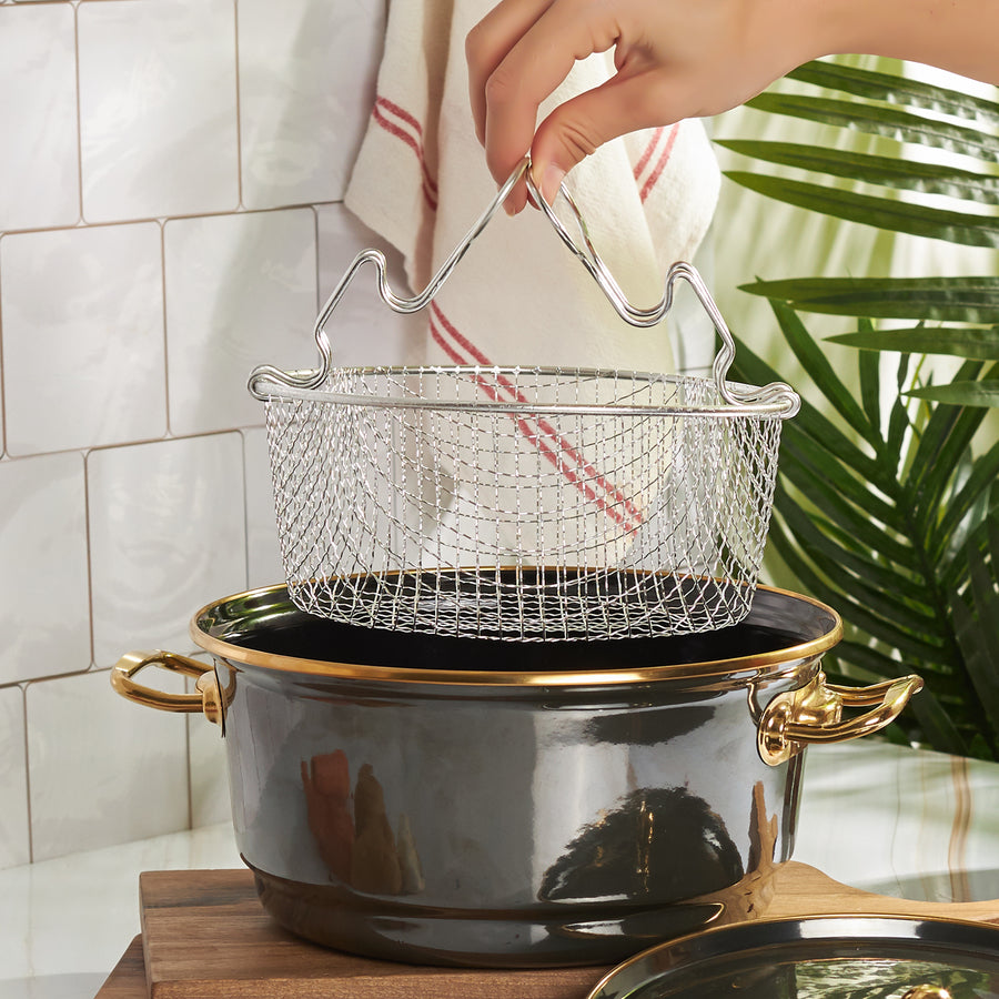 Karaca Troy frituurpan 24 cm – zwart