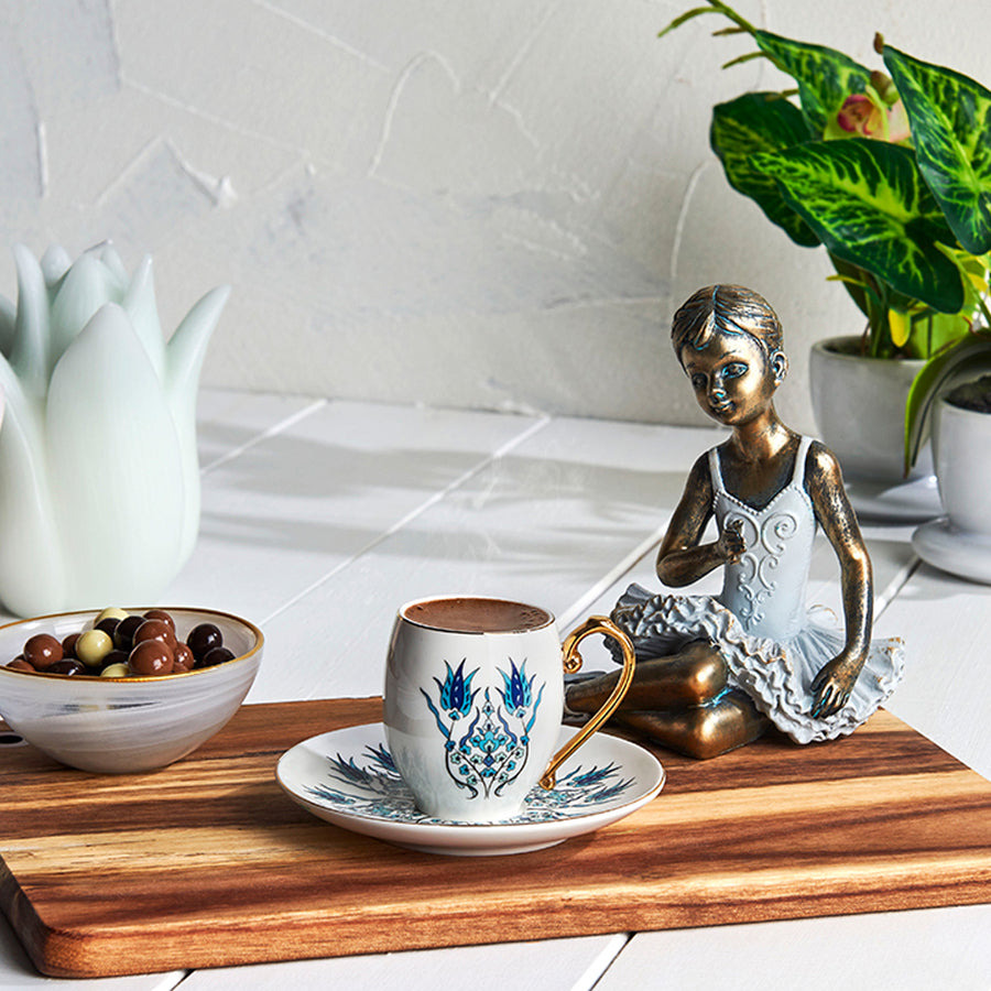 Karaca Iznik 6 persoons koffiekopjes set 90 ml