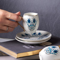 Karaca Iznik 6 persoons koffiekopjes set 90 ml