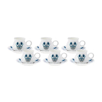 Karaca Bursa 12-delig koffiekopjes set voor 6 personen | 90 ml