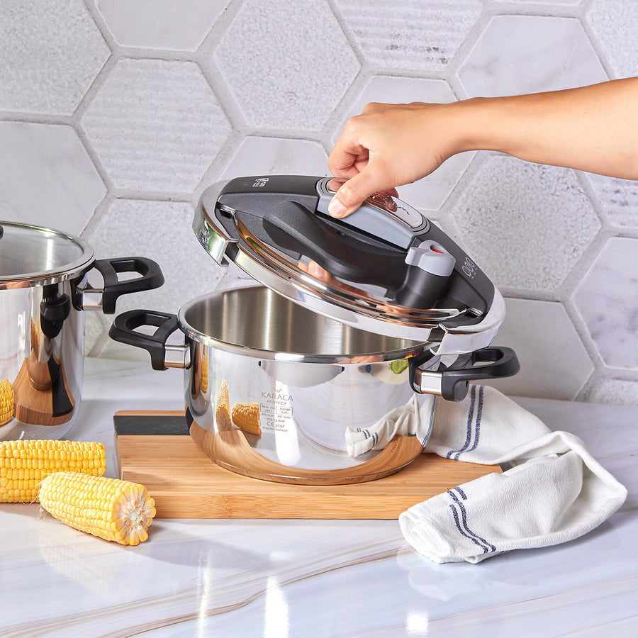 Karaca Perfect Gray Snelkookpan Set 4+6 Liter